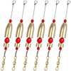 Carolina Fishing Rigs CRR Carolina Ready Rig,6pcs Brass Pre Rigged Carolina Rig with Sinker Weight Beads Barrel Swivels for Bass Saltwater Freshwater