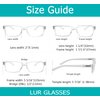 LUR READING GLASSES 6 Pack Spring Hinge Comfort Plastic Readers (Clear)