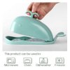 DOWAN Whale Butter Dish, Cute Butter Dish, Funny Gifts for Mom Wife Friends, Fish Bone Cutting Measuring Lines and Tail Non-slip Design, Ideal Decor Gift for Birthday Wedding Housewarming, Turquoise