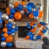 Blue and Orange Balloons, 60PCS 12 Inch Royal Blue Light Blue Beige Orange Balloons Orange Blue Confetti Balloons for Kids Space Theme Party Baby Shower Birthday Wedding Party Decoration