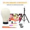 STUDIO LIMITED Mannequin Head Tripod Stand Adjustable with PU Canvas Block Head 10 Pcs (25 Inch)