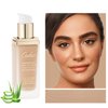 Oulac Foundation Make Up, Skincare Infused With Aloe Leaf And Vitamin E, Medium to High Coverage Liquid Foundation, Foundation Vegan 30ml, Shade：Golden Natural 10