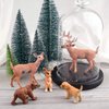 TUPARKA 9Pcs Forest Animals Set, Miniature Figures Woodland Animals Deer Figurine, Dog, Rabbit, Bear Figure Miniature Animals Woodland Cake Toppers