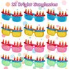 Tigerdoe Birthday Party Hats - Happy Birthday Theme - Birthday Party Set - Party Supplies - Party Decor - 36 Piece Set - 12 Hats - 12 Sunglasses - 12 Whistles