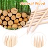 JANYUN 200 Pcs Eyebrow Wax Sticks, Waxing Applicator Sticks, Wooden Waxing Spatulas for Hair Removal Small Sticks or Wood Craft Sticks,Orange Wood Nail Sticks(Without Handle)