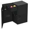 Ultimate Guard Flip 'n' Tray 80+, Deck Case for 80 Double-Sleeved TCG Cards + Dice Tray, Black, Independent Magnetic Closure & Microfiber Inner Lining