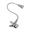Simple Designs LD2015-SLV 1W LED Gooseneck Clip Light Desk Lamp