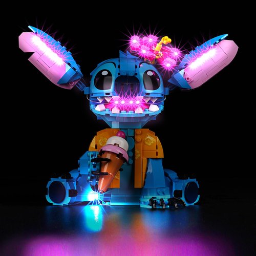 BrickSoul Led Light Kit for Lego Stitch Toy Building Kit, 43249 Building Set Stitch Lego Light Kit, Light Up Legos 43249 - NO Lego Blocks Set (Classic Version)