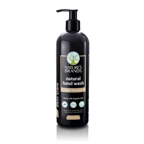 Natural Hand Wash by Herbal Choice Mari (8 Fl Oz Bottle, Sugar & Spice) - Made with Organic Ingredients - No Toxic Chemical