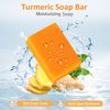 HOYEHOLA Kojic Acid Turmeric Soap Bar - Dark Spot Remover for Face Even Skin Tone, Moisturizing & Nourishing Natural Ingredients 2Pack