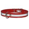 High Quality Genuine Leather Reflective Dog Collar 16" Long 3/4" Wide Red Fits 11"-13" Neck