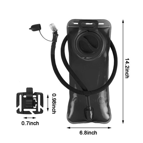 Hydration Bladder 2 Liter,Leak Proof Water Reservoir with Insulated Sleeve, BPA Free Military Water Storage Bladder Bag Hydration Pack Replacement,Great for Bicycling Hiking Camping Hunting Running