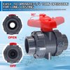 1 1/2" UPVC Full Flow Ball Valve Double True Union Ball Valve with Full Port Socket Slip Water Shut-Off Valve, EPDM o-Rings, And Reversible PTFE Seats for Swimming Pool, Irrigation(1, 1 1/2")