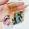 2Pcs Acetate Mini Comb Keychains Cute Fashion Pendant Anti-static Travel Portable Pocket Comb with Key Ring for Women, 2 Color