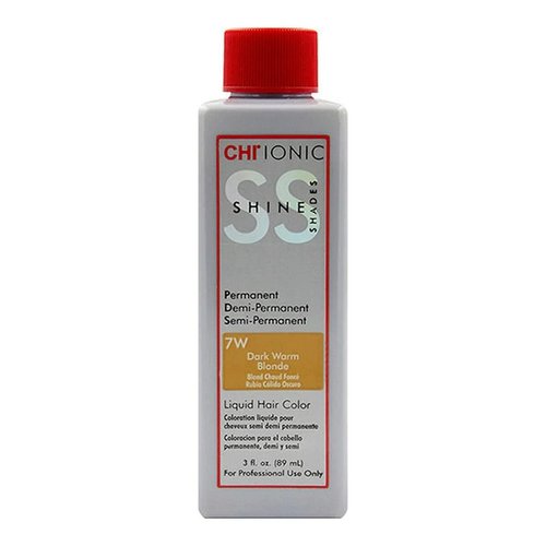 CHI Ionic Shine Shades Liquid Hair Color for Unisex, 7W Dark Warm Blonde, 3 Ounce
