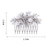 Foyte Crystal Wedding Hair Comb Pearl Bride Headpiece Silver Rhinestone Hair Piece Bridal Side Hair Accessories for Women