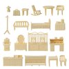 BMC Classic Marx Antique Furniture - 40pc Dollhouse Plastic Playset Accessories