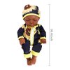 ONEST 5 Pieces 10 inch American African Baby Doll Set Include 1 Set 10 Inch Baby Doll and 4 Pieces Handmade Doll Clothes Realistic Black Baby Doll