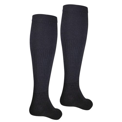 NuVein Compression Socks, 15-20 mmHg Support for Men, Padded Cushion Foot, Knee High, Closed Toe, Black, Small