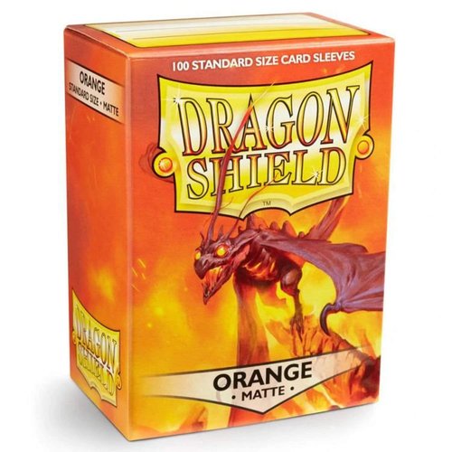 Dragon Shield Standard Size Sleeves – Matte Orange 100CT - Card Sleeves are Smooth & Tough - Compatible with Pokemon, Yugioh, & Magic The Gathering Card Sleeves – MTG, TCG, OCG