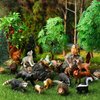 JOKFEICE Small Animal Figures for Kids, 16PCS Realistic Forest Animals Baby Figurines, Woodland Creatures Figurines, Educational Toys for Science Project Cake Party Decor