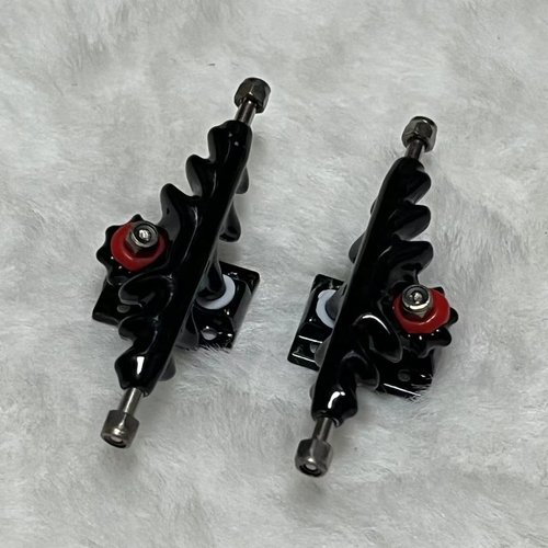 LEEFAI Pro Fingerboard Trucks 32mm/34mm/36mm Monster Trucks with Hardware-Color and Size (36mm,Black)