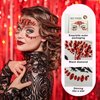Eye Body Face Gems Rhinestone Temporary Tattoo Sticker Face Body Tattoos Party Makeup Self Adhesive Crystal Makeup Diamonds Holiday Festival Party Supplies 2pcs (red)
