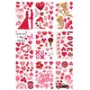 Valentines Temporary Tattoos Sticker 132 Pcs Valentines Day Decorations Tattoo Sets Cupid Heart Love Rose Bouquet Fake Tattoo Stickers for Lover Party Decorations Girls Women Favor Party Supplies (9 Sheets)