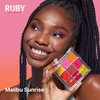 Ruby Kisses Eyeshadow Palette Highly Pigmented Eye Makeup 9 Shades Matte Shimmer Metallic Eyeshadow Palette (Malibu Sunrise)