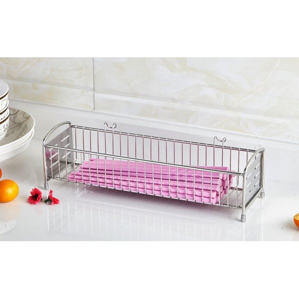 kaileyouxiangongsi 304 Stainless Steel Utensil Drying Rack/Chopsticks/Spoon/Fork/Knife Drainer Basket Flatware Storage Drainer (Square)