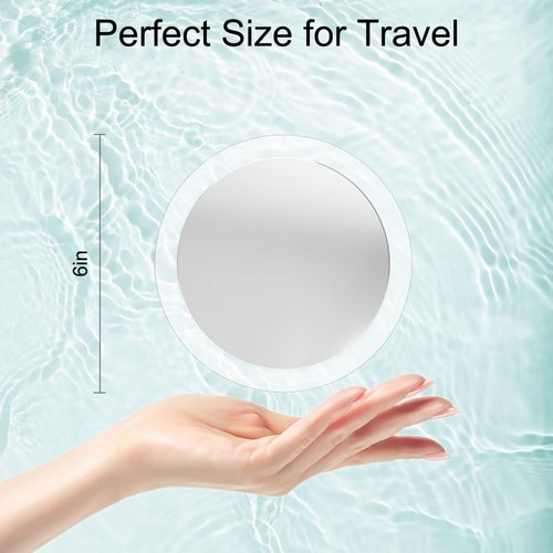 MIYADIVA Magnifying Mirror, 30X Magnifying Mirror Suction Cup for Easy Mounting, Use for Magnifying Makeup Mirror, 30X Travel Magnifying Mirror Stick on Shower Mirror for Plucking Eyebrows 6 Inch