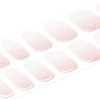 DANNI & TONI Semi Cured Gel Nail Strips French Ombre (in The Mood for Love) Pink White Ombre Nail Strips Glitter Gel Nail Stickers 28 Stickers Gift for Women