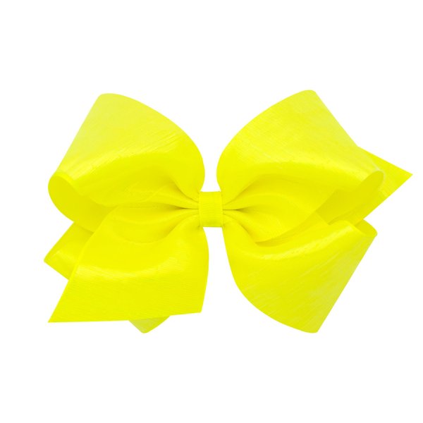 Wee Ones Girls' Sheer Iridescent and Grosgrain Overlay Hair Bow on a WeeStay Hair Clip, King, Ansi