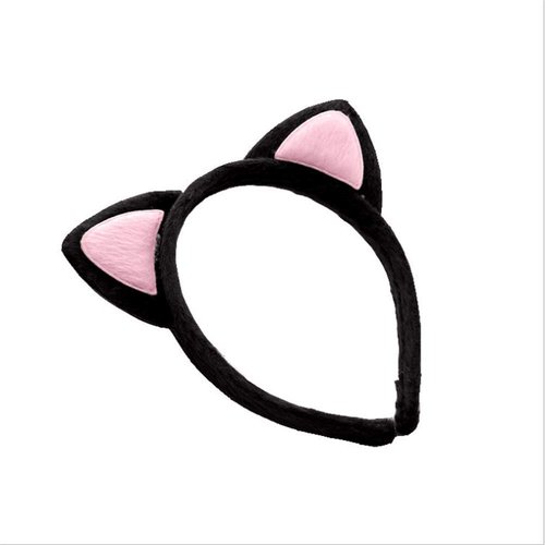 VANTOBEST 2pcs Lovely Cute Cat Ears Plush Cloth Headband Headwear Head Wrap Hairband Hair Bands Hair Hoops Suitable for Cosplay Holiday Party (Random Color)