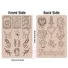 TgoBeauty Men Women Double Sides Designs Tiny Tattoo Practice Skin 1.5mm Thickness Fine Line Tiny Tattoo Practice Skin with Light Gray Lines for Tattoo Practice (1pc Pink Tattoo Skin)
