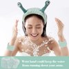 SuPoo Snail Spa Headbands for Washing Face Puffy Face Wash Headband and Wristband Funny Skincare Wrist Bands Makeup Headband Preppy Teen Girl Trendy Stuff Hair Accessories
