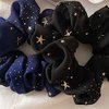 Blue Hair Band Scrunchie Cute Glitter Princess Star Adult Hair Ornament Elegant Ladies Girls Hair Accessories Easy Hair Arrangement Hair Scrunchie Popular Fashion Hair Elastics and Ties