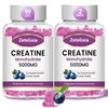 Zetelixia 2 Pack Creatine Monohydrate Gummies 5g for Men & Women, Chewables Creatine Monohydrate for Muscle Strength & Muscle Builder, Vitamin B12 for Energy Support, Blueberry Flavor, 120 Count