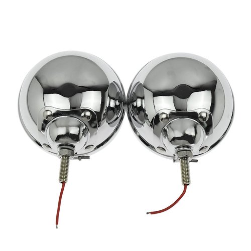 HDBUBALUS Motorcycle Fog Lights 4.5 inch Housing Fog Lamp Mounting Bracket 4.5" LED Passing Lights Housing Fit for Harley Chrome