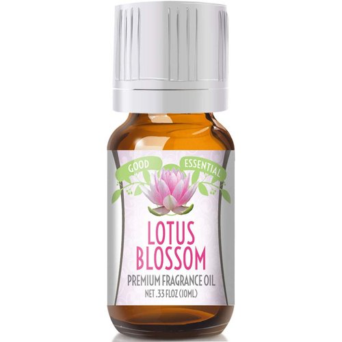Good Essential – Professional Lotus Blossom Fragrance Oil 10ml for Diffuser, Candles, Soaps, Lotions, Perfume 0.33 fl oz