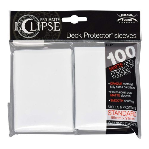 2 Packs Arctic White Ultra Pro Eclipse 100 ct Pro Matte Standard Deck Protectors Card Sleeves