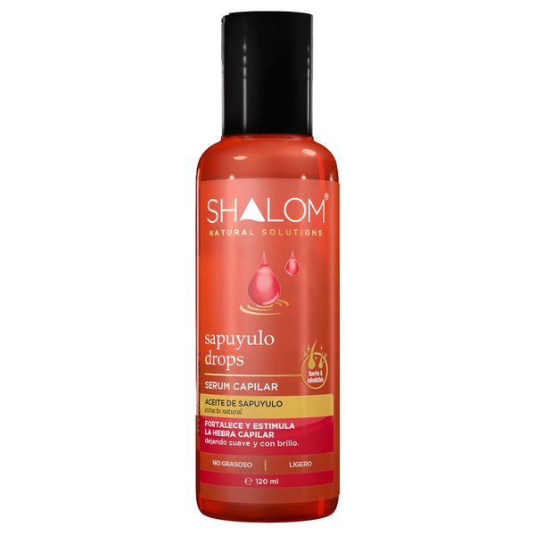 SHALOM Drops Hair Serum with Sapuyulo Oil, Strengthens Hair Strands for a Healthy and Shiny Look, Non-Greasy, Lihtweight, 4 fl oz