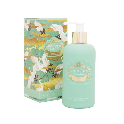 Portus Cale Hand & Body Wash in Dispenser 300 ml Luxury Skin Gel (10.2 Fl Oz, White Crane)