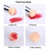 SILPECWEE 1pcs Nail Sponge Pen, Ombre Nail Brush Nail Design Brushes Nail Art Brushes Gel Acrylic Manicure Brush Nail Art Tools with 16Pcs Replaceable Sponge Heads (Yellow)