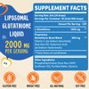 Prunucis 2000MG Liposomal Glutathione Liquid, 98% Absorption, Glutathione Liquid Supplement, Active Form L- Glutathione, Powerful Antioxidant Complex for Immune System, Aging Defense, Detox, 2 FL.OZ