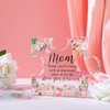 Gifts for Mom Mother Plaques Acrylic Piece Gift from Daughter Son,Mom Birthday Gifts Mom Sign for Mom Birthday, Mother's Day,Christmas,4.7 x 3.9 inch