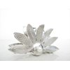 Generic Rose gold or silver metal flower pearl hair claw clip jaw clip (Primary color: Dark silver), 1 Count (Pack of 1)