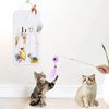 Cat Wand Toy Storage Hanging Bag,High Capacity Cat Wand Toy Storage Bag, Indoor Cat Toy Storage Organizer,Lightweight Pet Toy Storage Bag for Neatly Organizing Teaser Wand Toys,Keep Home Tidy(White)