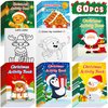 60PCS Christmas Activity Books Party Favors for Kids - Winter Holiday Games Coloring Maze Book in Bulk, Classroom Activities Crafts Gifts