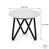 Cutemini 1 12 Scale Dollhouse Table Miniature Decor Dollhouse Furniture Mini Round Coffee Table Dollhouse Accessories for Living Room Bedroom Balcony Fairy Garden Project Decoration (Black Stand)